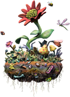 A flower made of clay